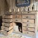 Magnificent Antique Oak Trade Counter with Numerous Drawers
