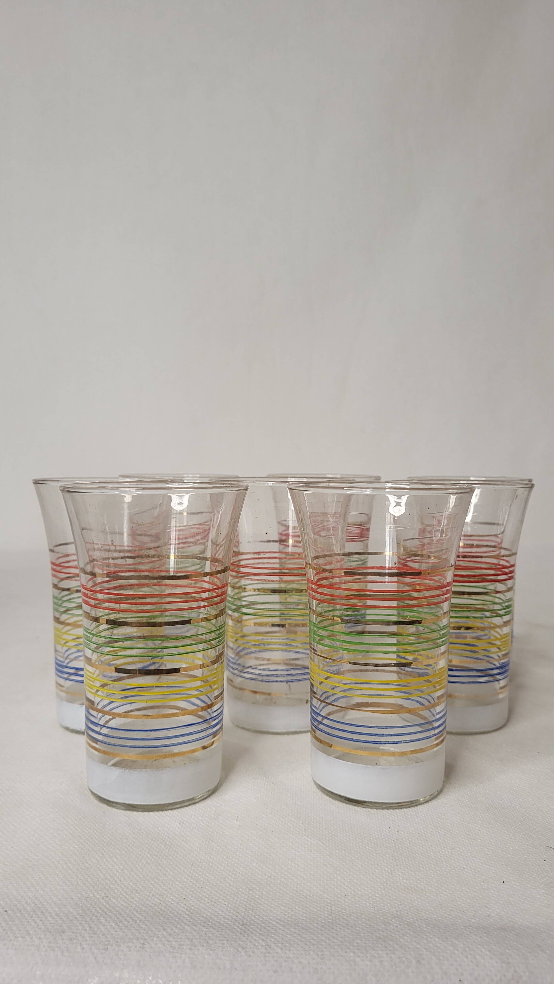 8 water glasses from the 60s