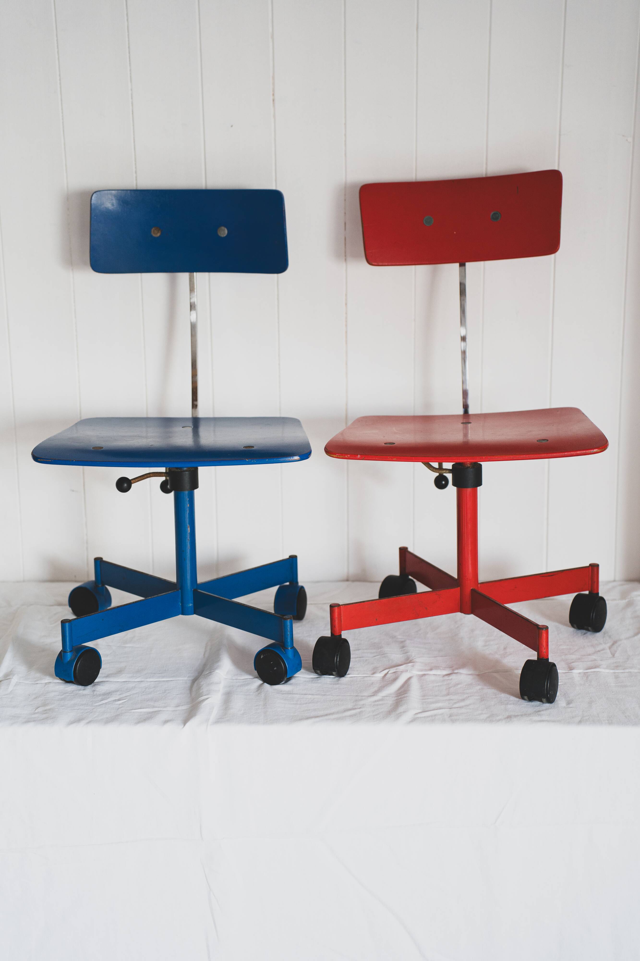 Pair of children's office chairs by Jørgen Rasmussen for Kevi