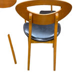 Set of 6 Scandinavian Roger Landault chairs produced by sentou