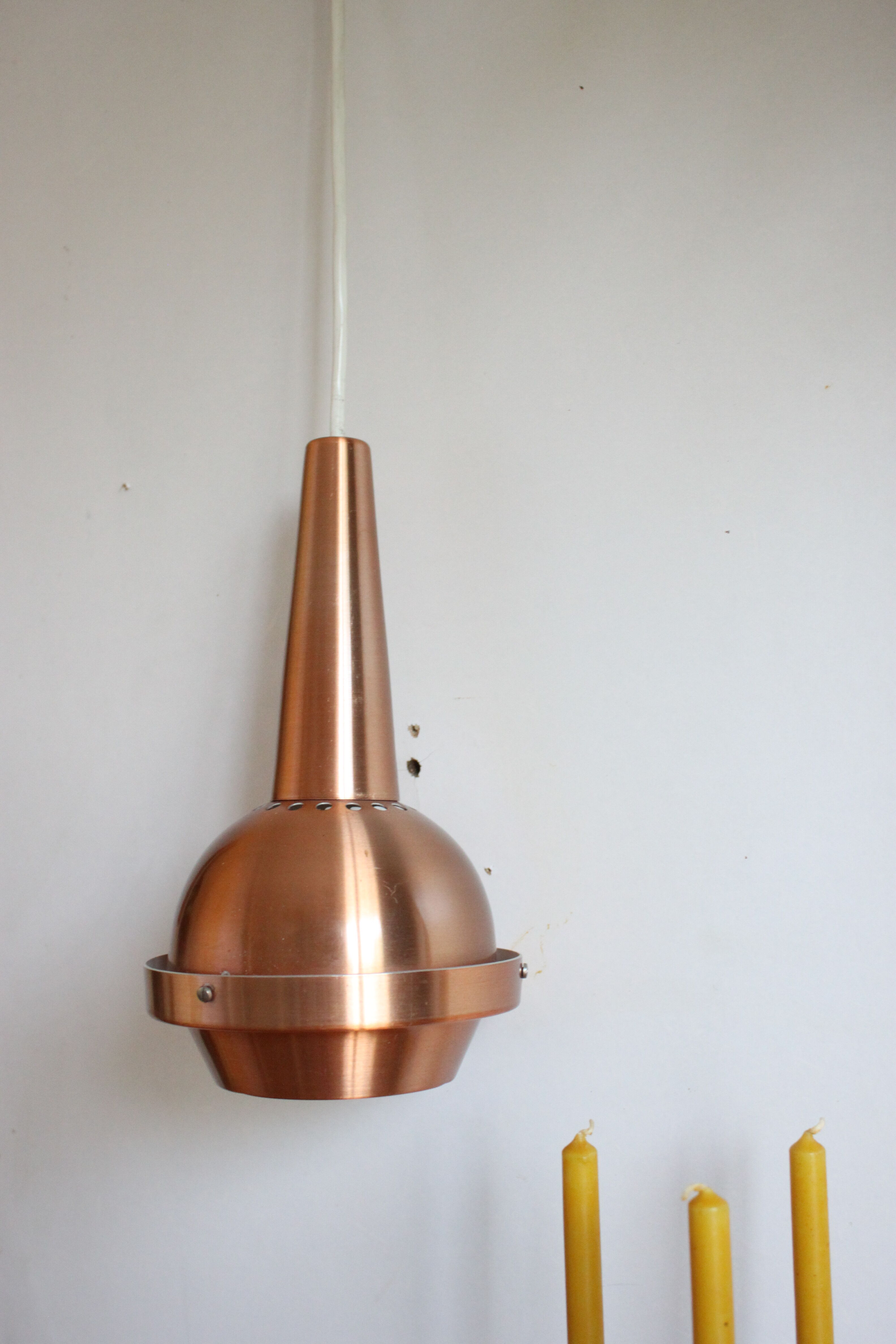 Small suspension copper way space age eyes-ball
