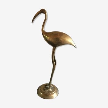 Brass heron 28 cms tall