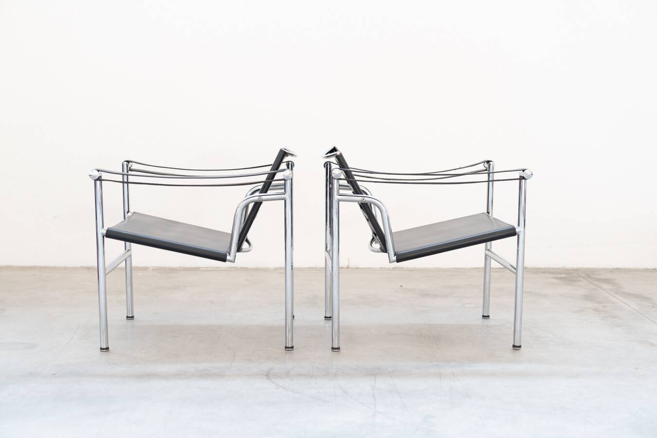 Pair of LC1 armchairs by Le Corbusier, for Cassina 1970