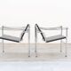 Pair of LC1 armchairs by Le Corbusier, for Cassina 1970