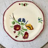 Pie dish Pexonne hand painted model "Ophelia" 40s