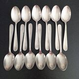 Set of 12 Christofle tablespoons in silver metal