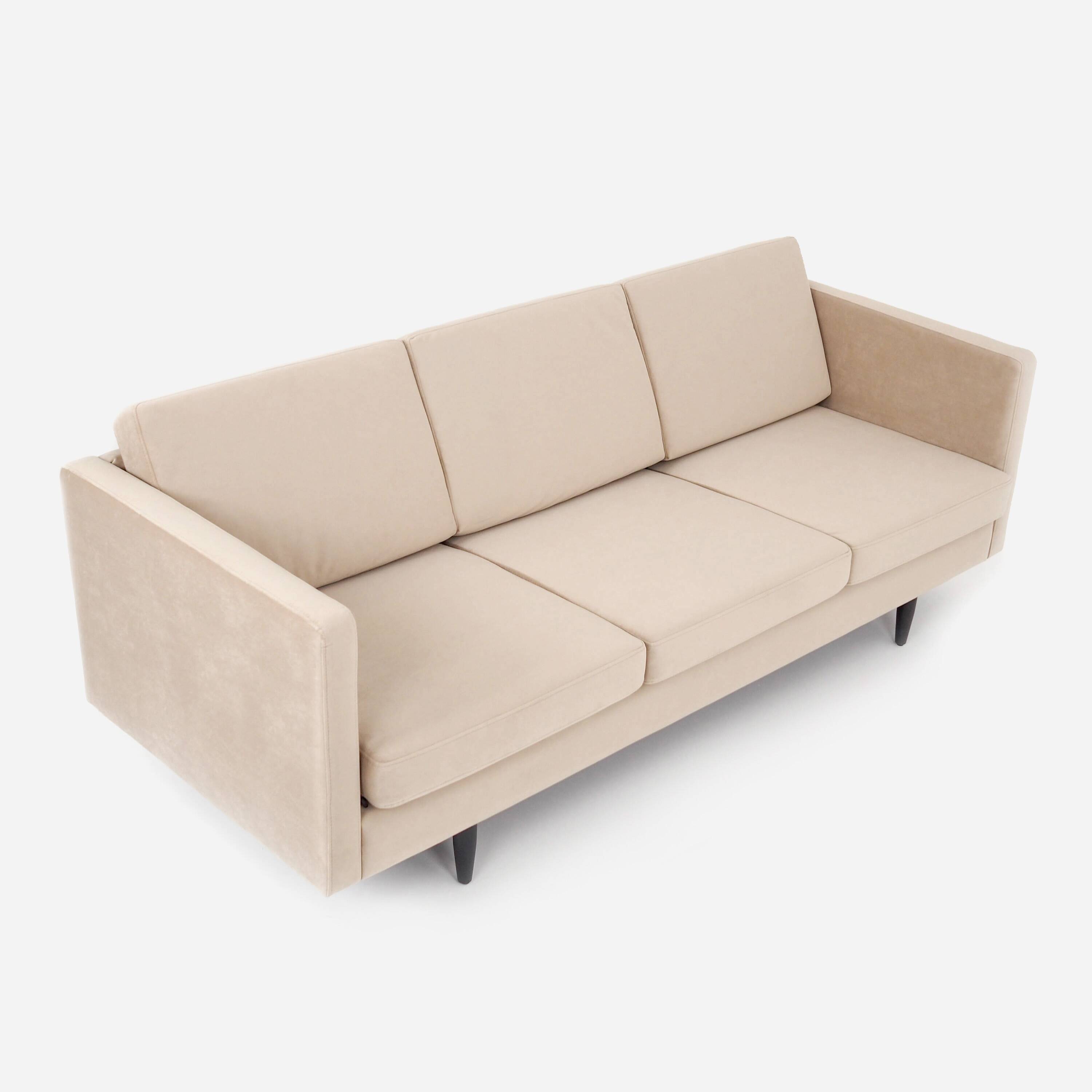 Sofa ALTA beige velour, Scandinavian design