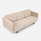 Sofa ALTA beige velour, Scandinavian design