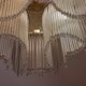 Art Nouveau Guimard style chandelier in nickel-plated bronze