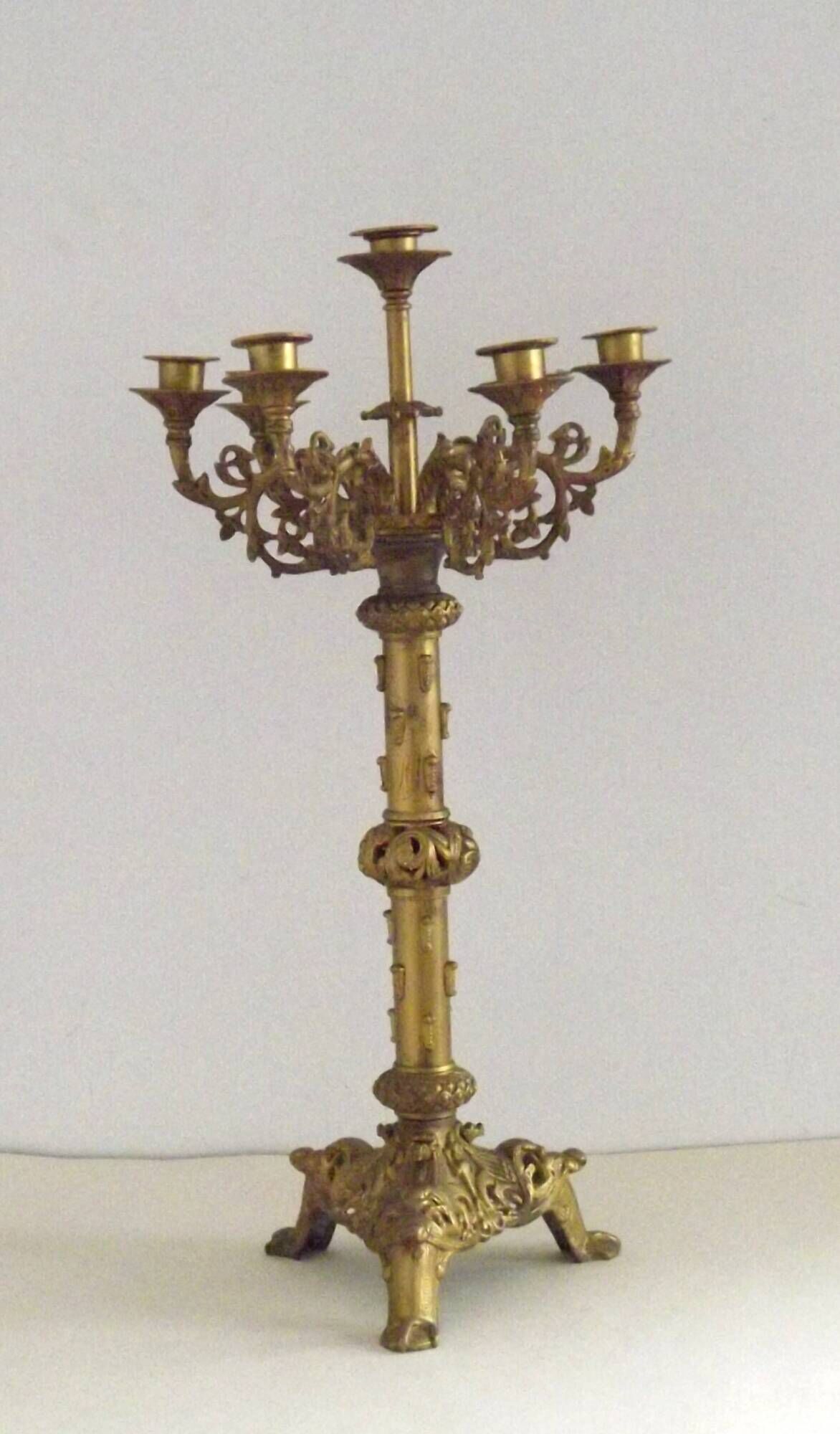 Magnificent French Louis XVI Style Bronze Seven-Light Candelabra LF Paris