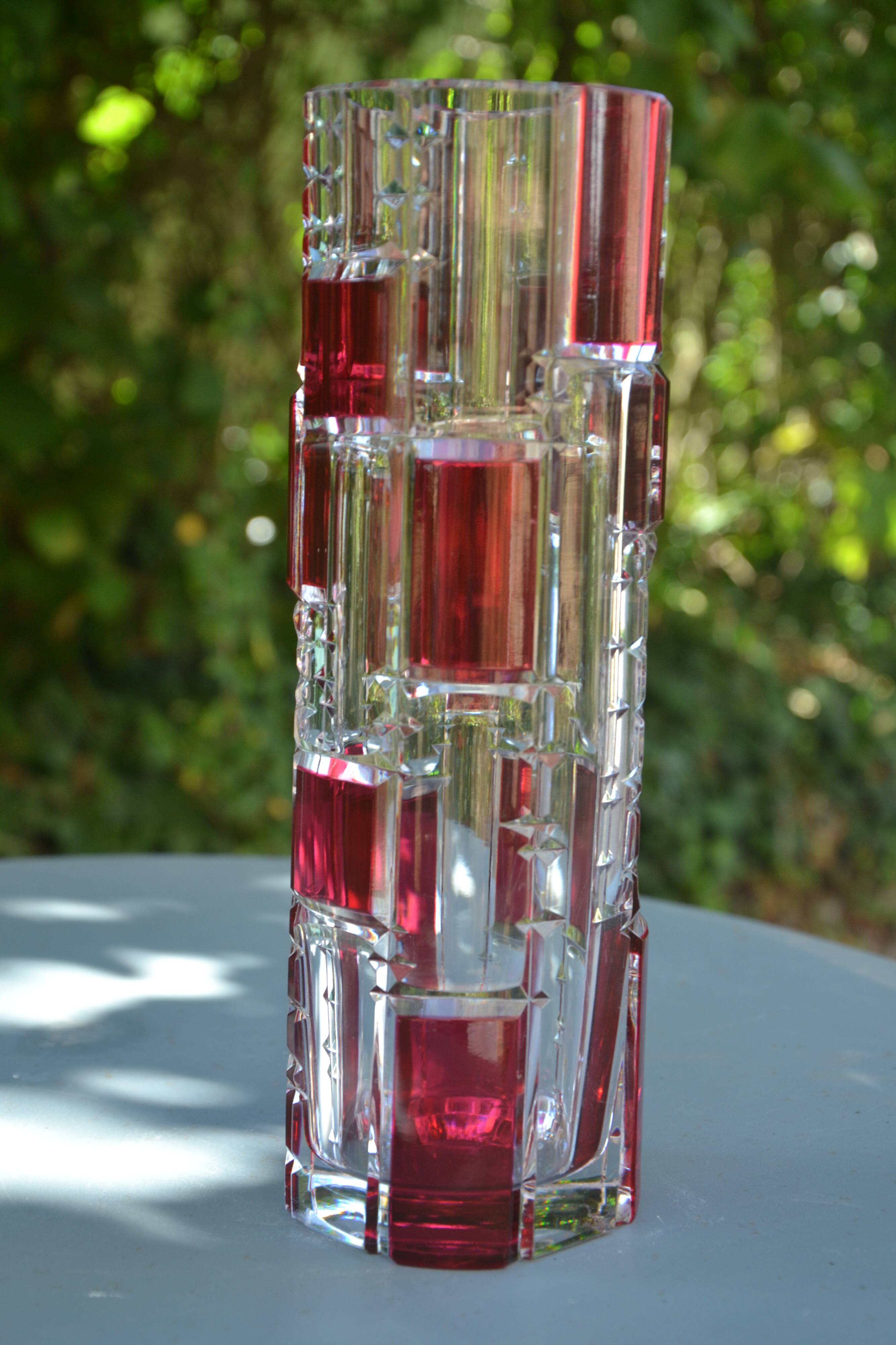Modern St Lambert crystal vase