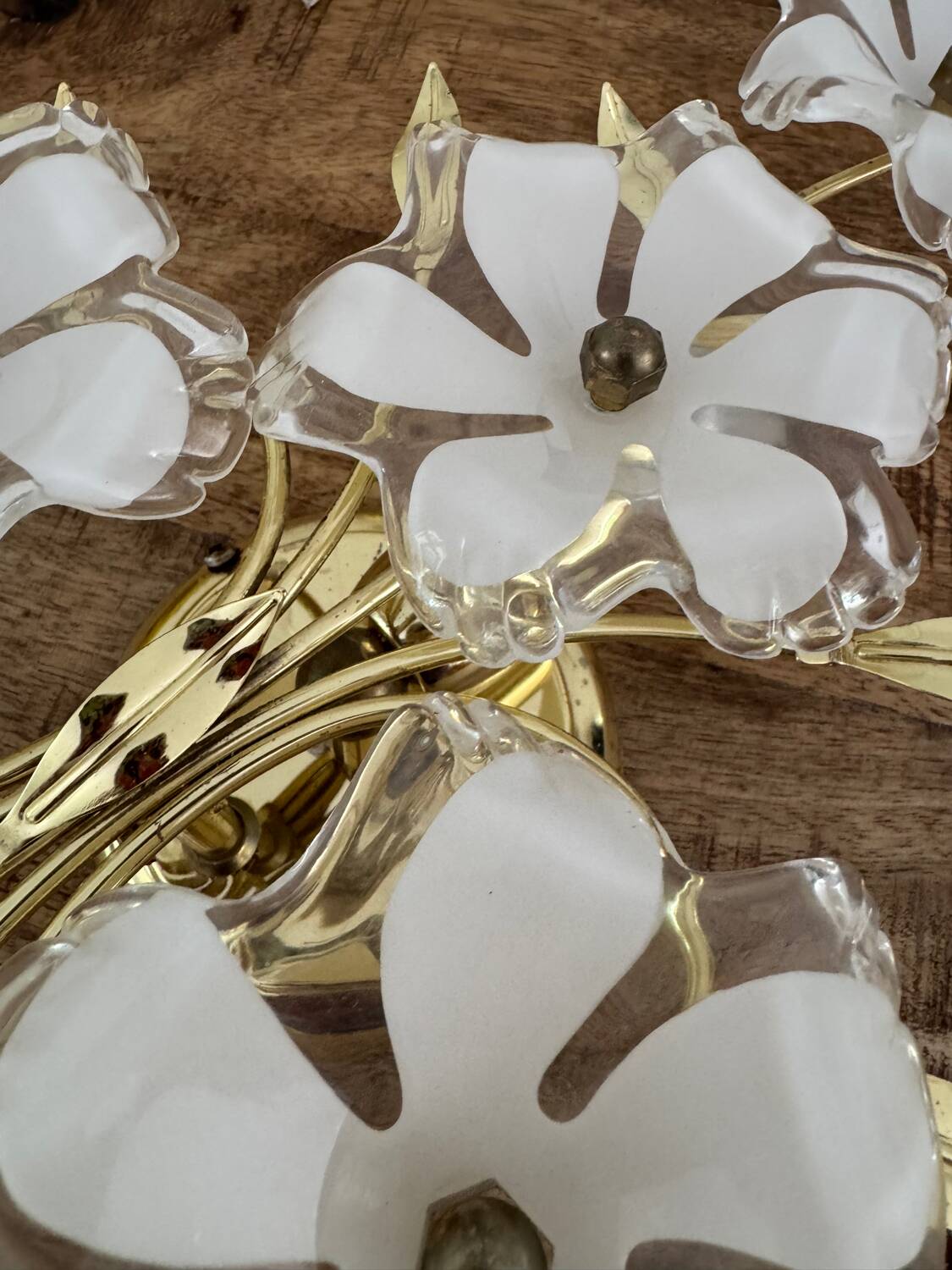 Set of Murano flower wall sconces