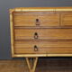 Bamboo design chest of drawers circa 1950