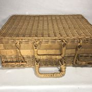 Old picnic basket 60s rattan wicker vintage