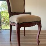 Pink and beige medallion chair