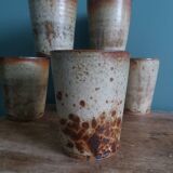 Stoneware cups and glasses from Puisaye by Jean-Pierre Prud'homme