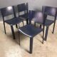 Chaises cuir bleu Design Italien Giancarlo Vegni