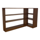 Large oak corner bookcase, 1950s design.