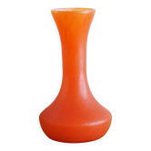 Vase art nouveau en pâte de verre orange