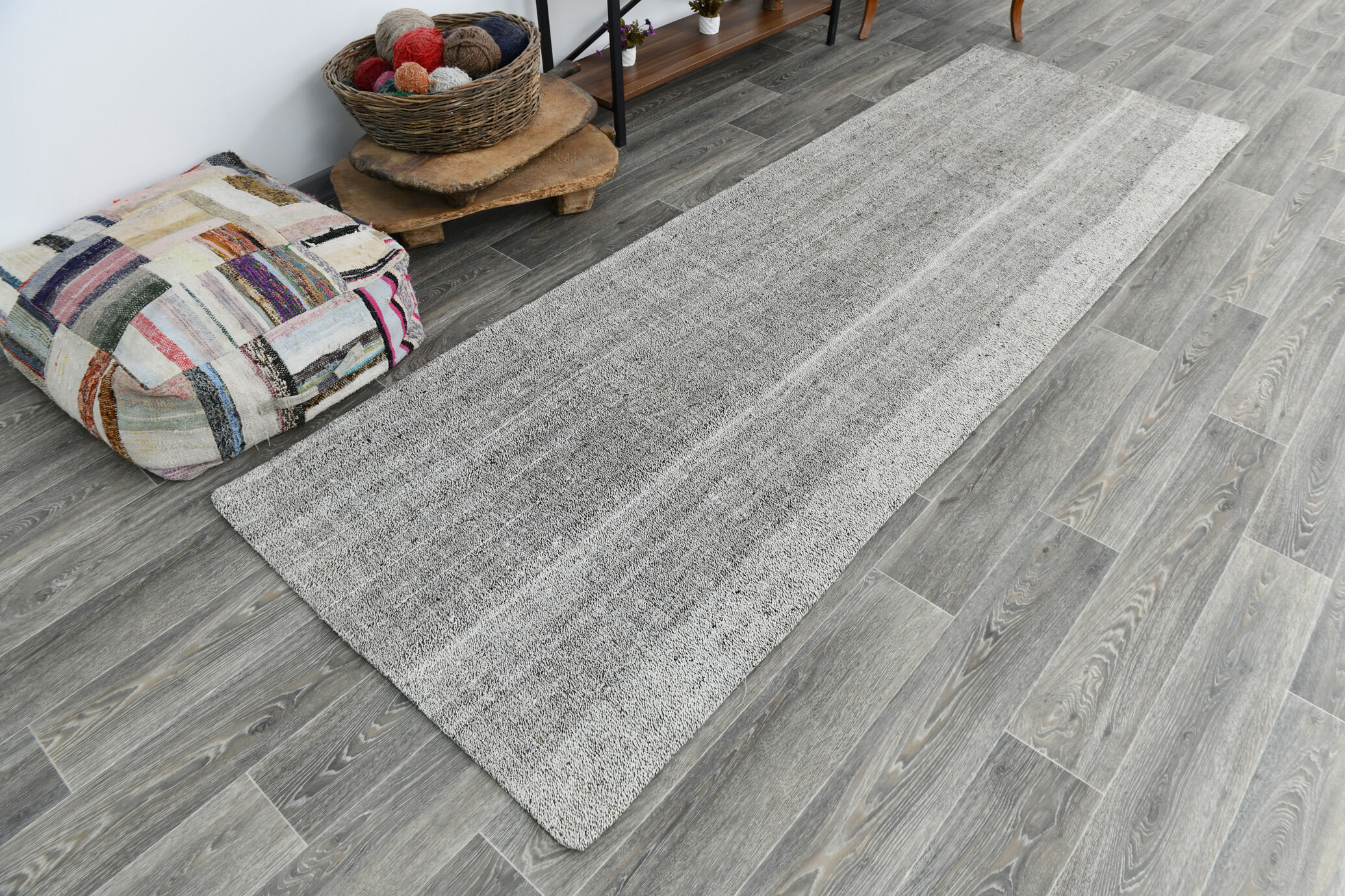 Modern oushak runner rug 103x316cm