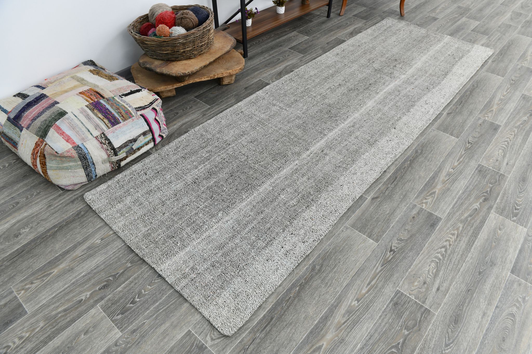 Tapis oushak coureur moderne 103x316cm