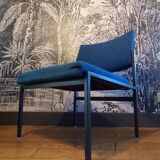 Thonet 1960s armchair in blue jersey