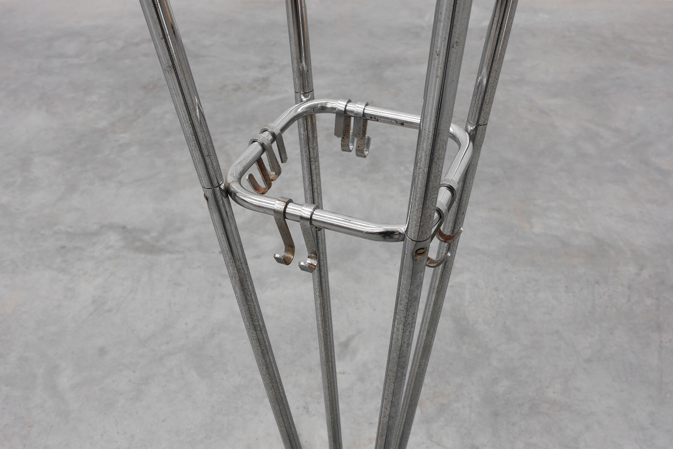 Mid-century chrome Coat rack by Tubax, Belgium 1950s