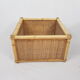 Square-shaped indoor gardener in vintage rattan bamboo