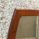 Rounded mirror teak 1950 - 79x35cm