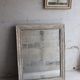 Large mirror early 19th old in patinated wood and mercury