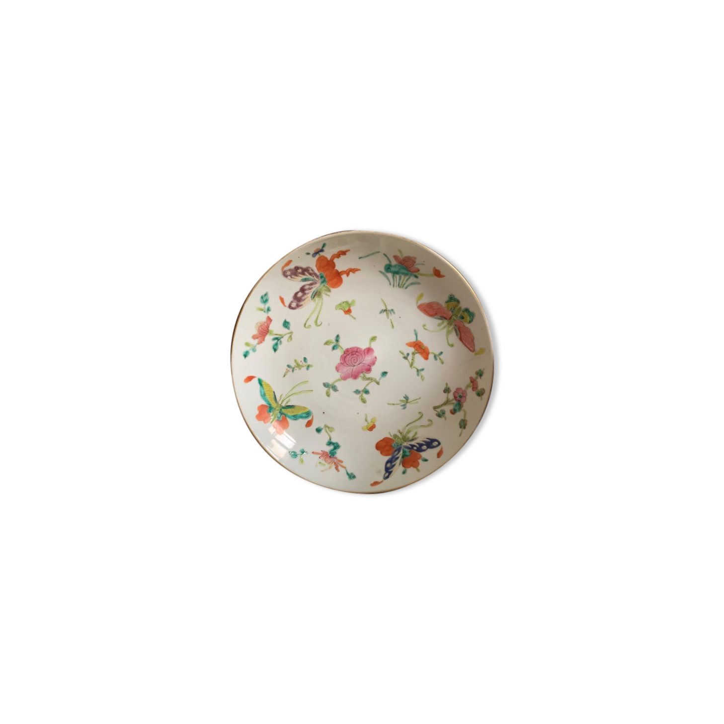 Plate, porcelain pink family, China, XIXth