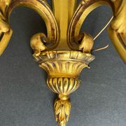 Pair of gilded bronze sconces
