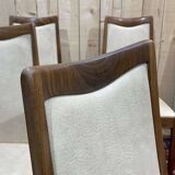 Suite de 6 chaises GPlan en teck et assise en skai des années 1970