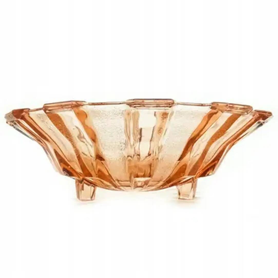 Art Deco fruit bowl, glass, Val Saint Lambert, Belgium, 1950s