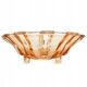 Art Deco fruit bowl, glass, Val Saint Lambert, Belgium, 1950s