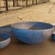 Set of 9 ceramics 60, 70'S, Jean Pierre Gasnier, Salad bowl and cups