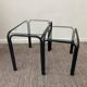 Pair of 2 vintage pull-out tables from the 70s-80s