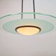 Vintage Italian Glass Disc UFO Pendant Lamp, 1980s