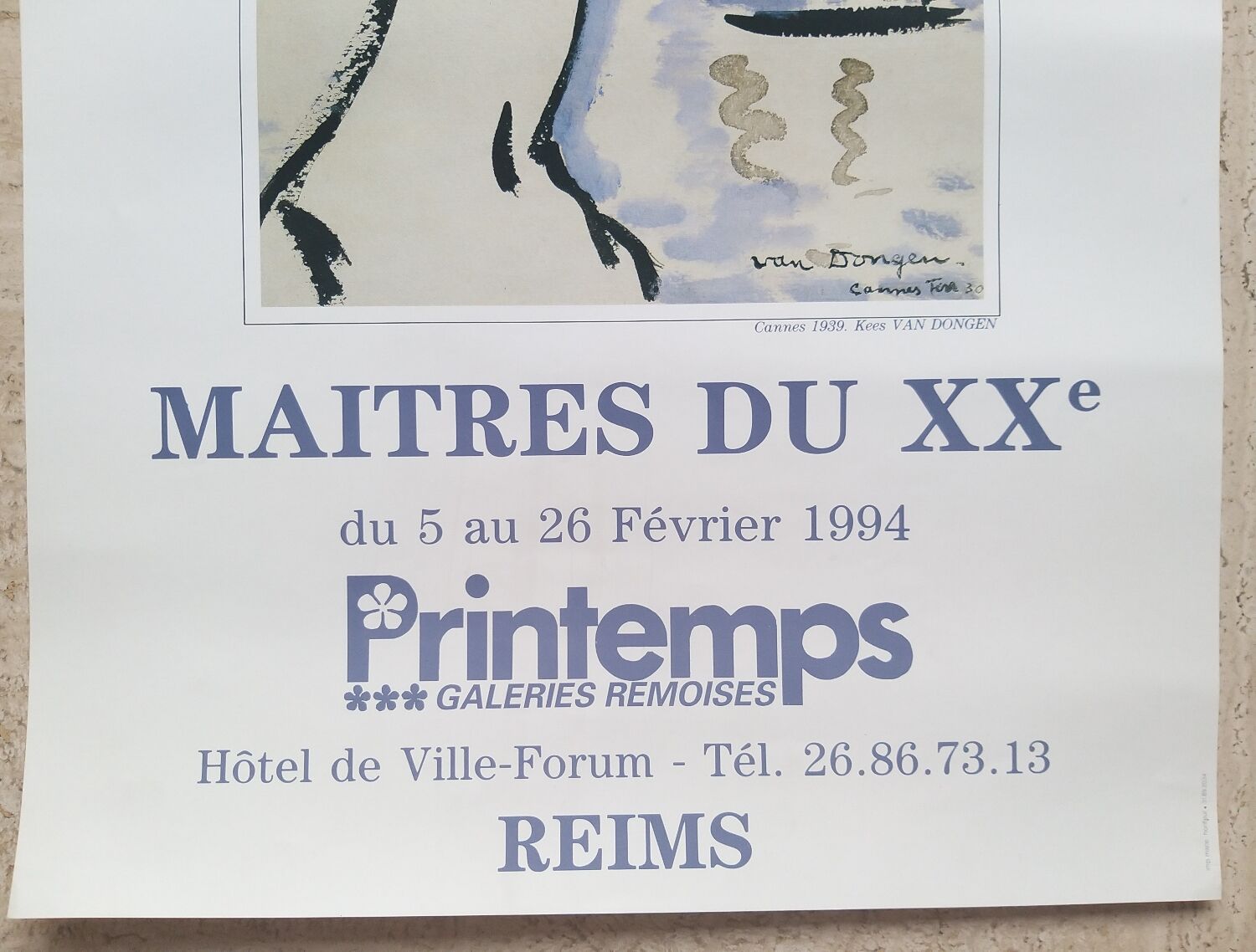 Exhibition poster Van Dongen Daniel Besseiche 1994