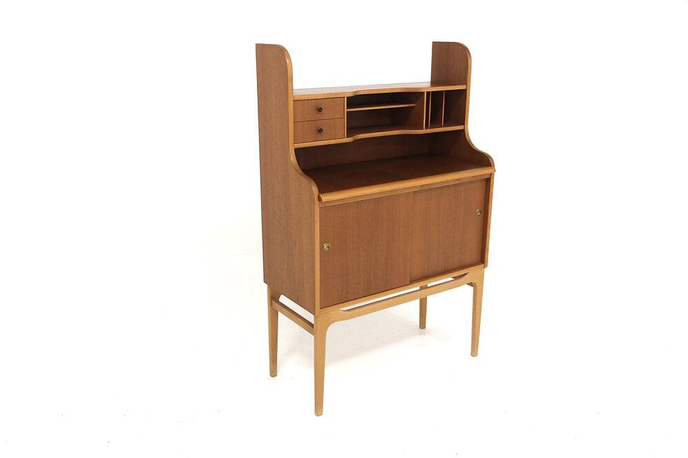 Secrétaire scandinave en teck, Suède, 1960