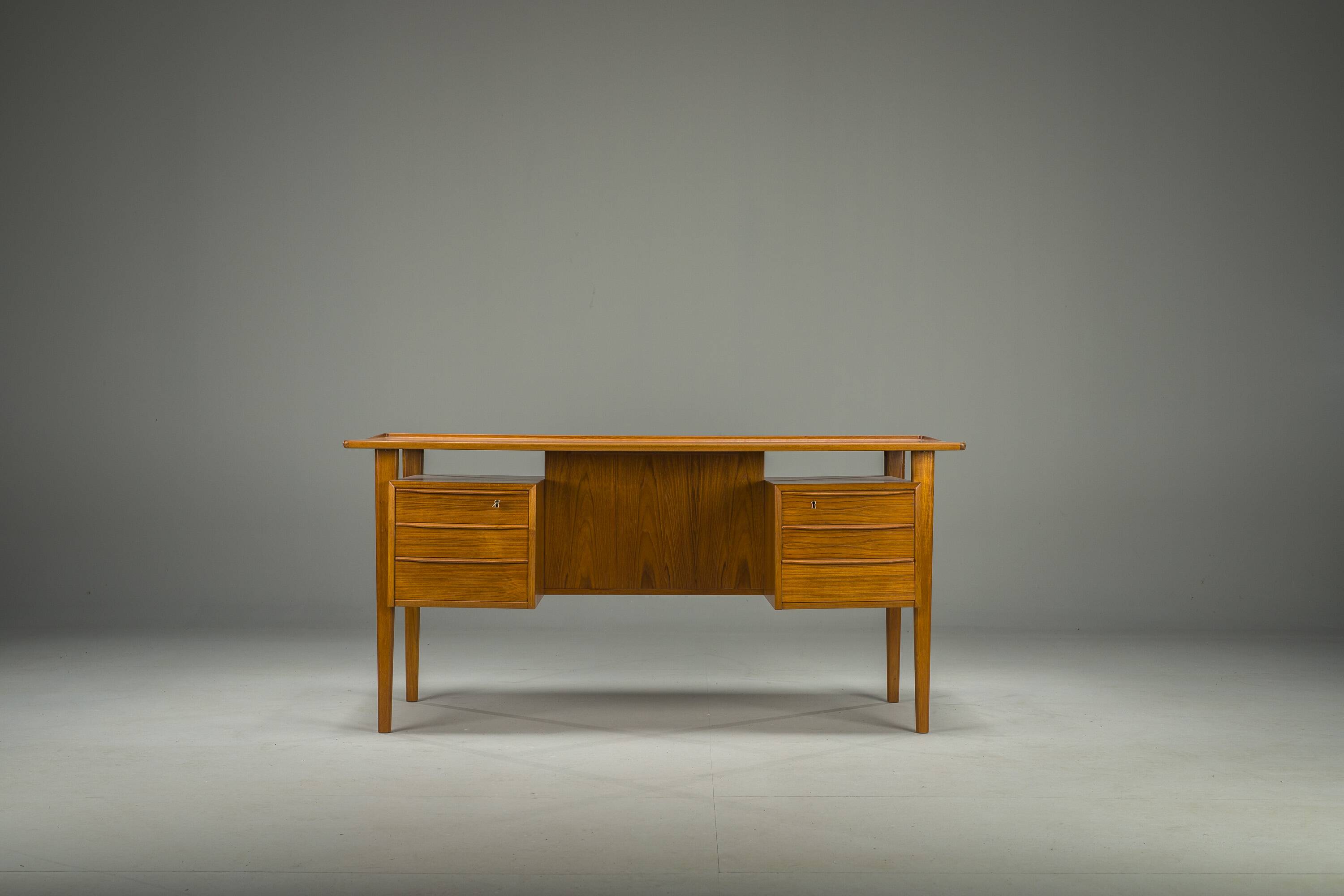 Danish Teak Desk by Peter Lovig Nielsen for Hedensted Mobelfabrik, 1964
