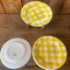 Set of 8 flat plates Digoin Sarreguemines model Scottish yellow year