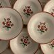 Set of 8 hollow plates made of ancient red earthenware Digoin Sarreguemines