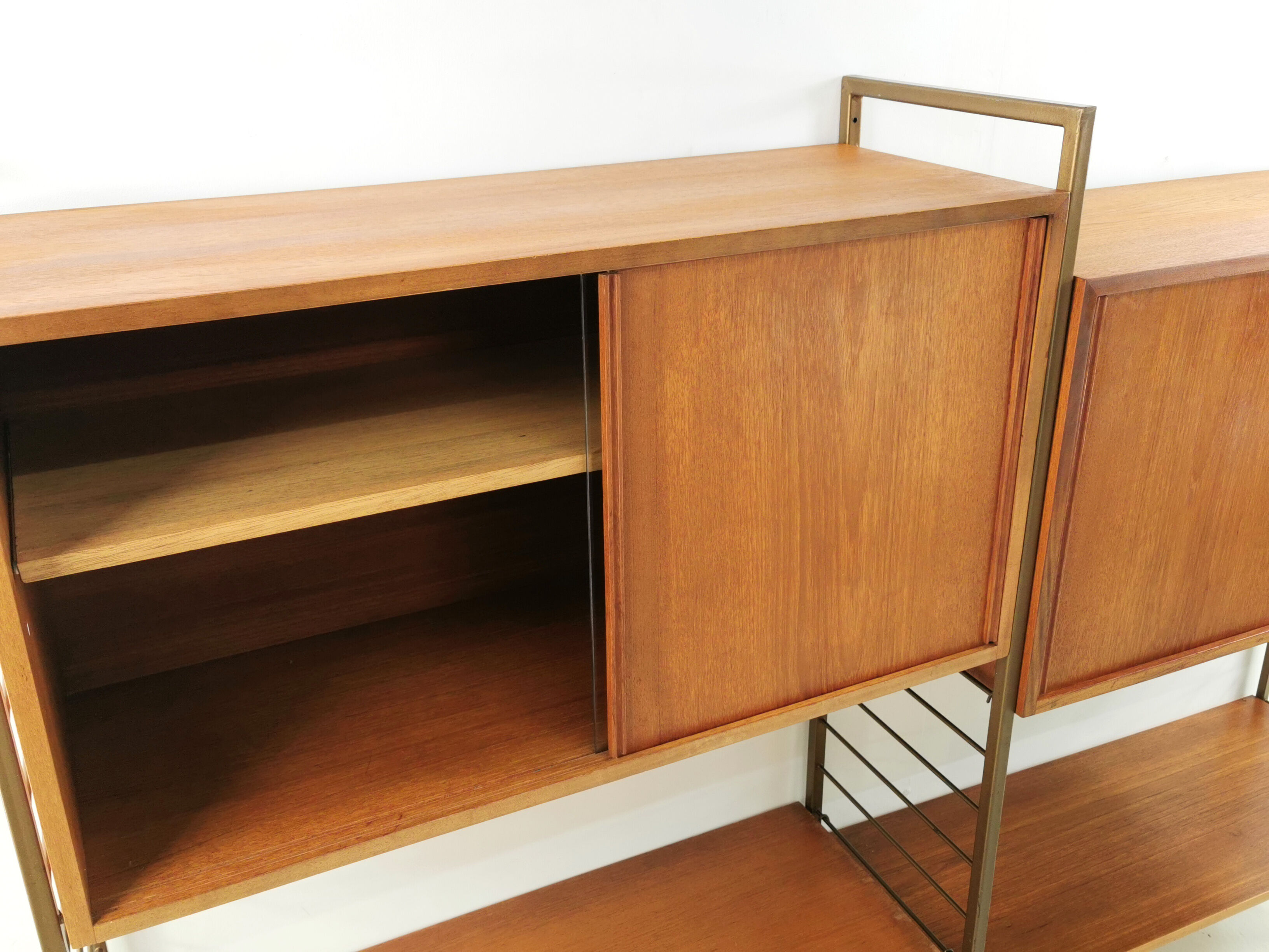 Mid century teak Ladderax low display cabinet, 1960s