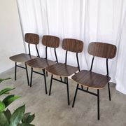 Vintage Industrial School Chairs - STOL Kamnik - 70s Yugoslavia - Set of 4