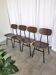Vintage Industrial School Chairs - STOL Kamnik - 70s Yugoslavia - Set of 4