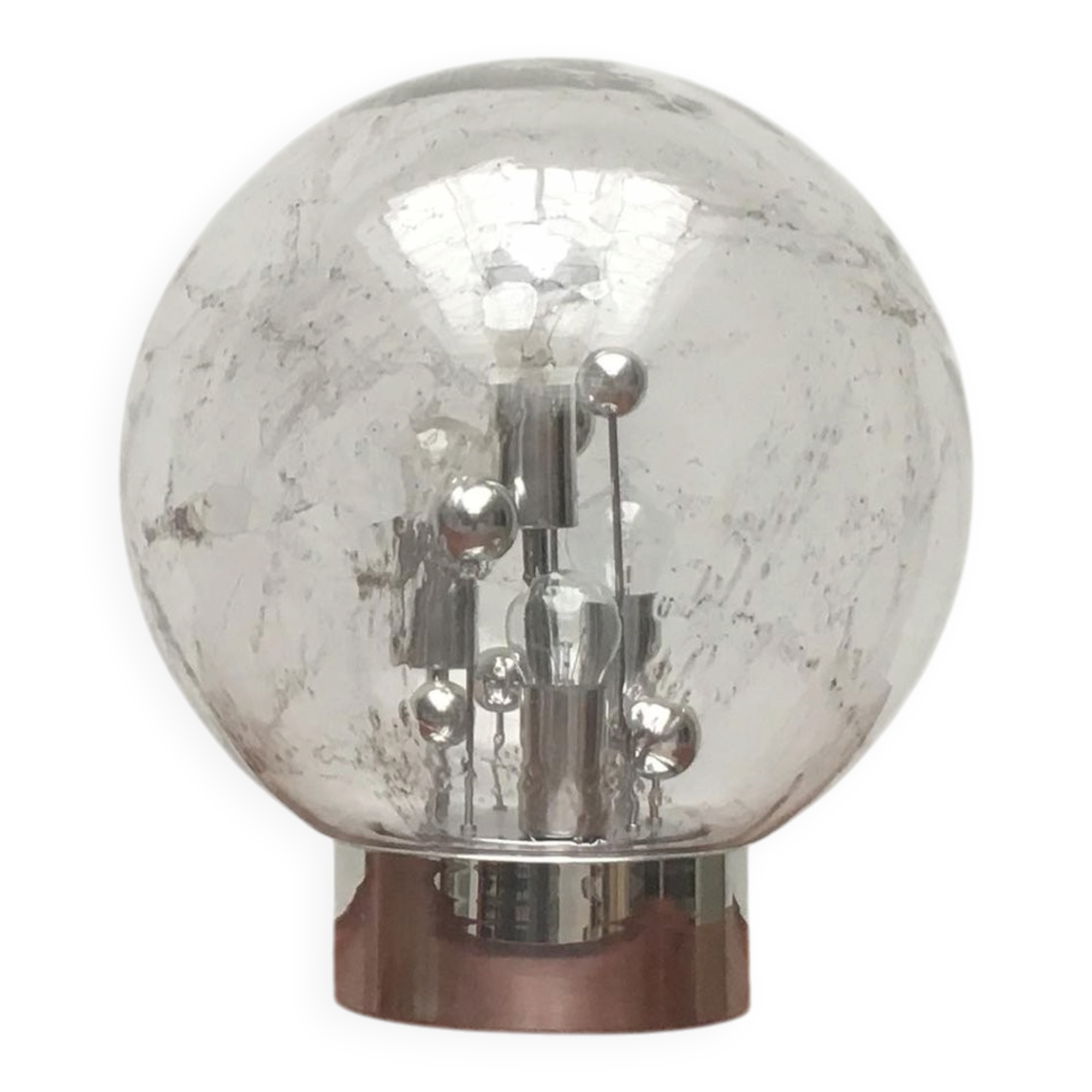 Planet Table Lamp Large Sphere from the German Space Age Mid-Century by Doria Leuchten, 1970s