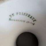 Antique compote dish in porcelain from Fuisseaux Baudour