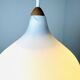 Model 705 Wall Lamp In Teak And Opaline Glass By Uno & Östen Kristiansson For Luxus, Sweden 1960S