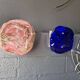 Pink veined blown Murano glass wall light, 1970s